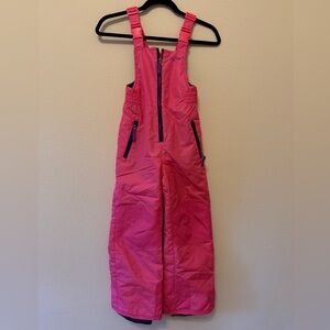 Champion Girls' Hot Pink Insulated Snow Bib. S (6-6x)